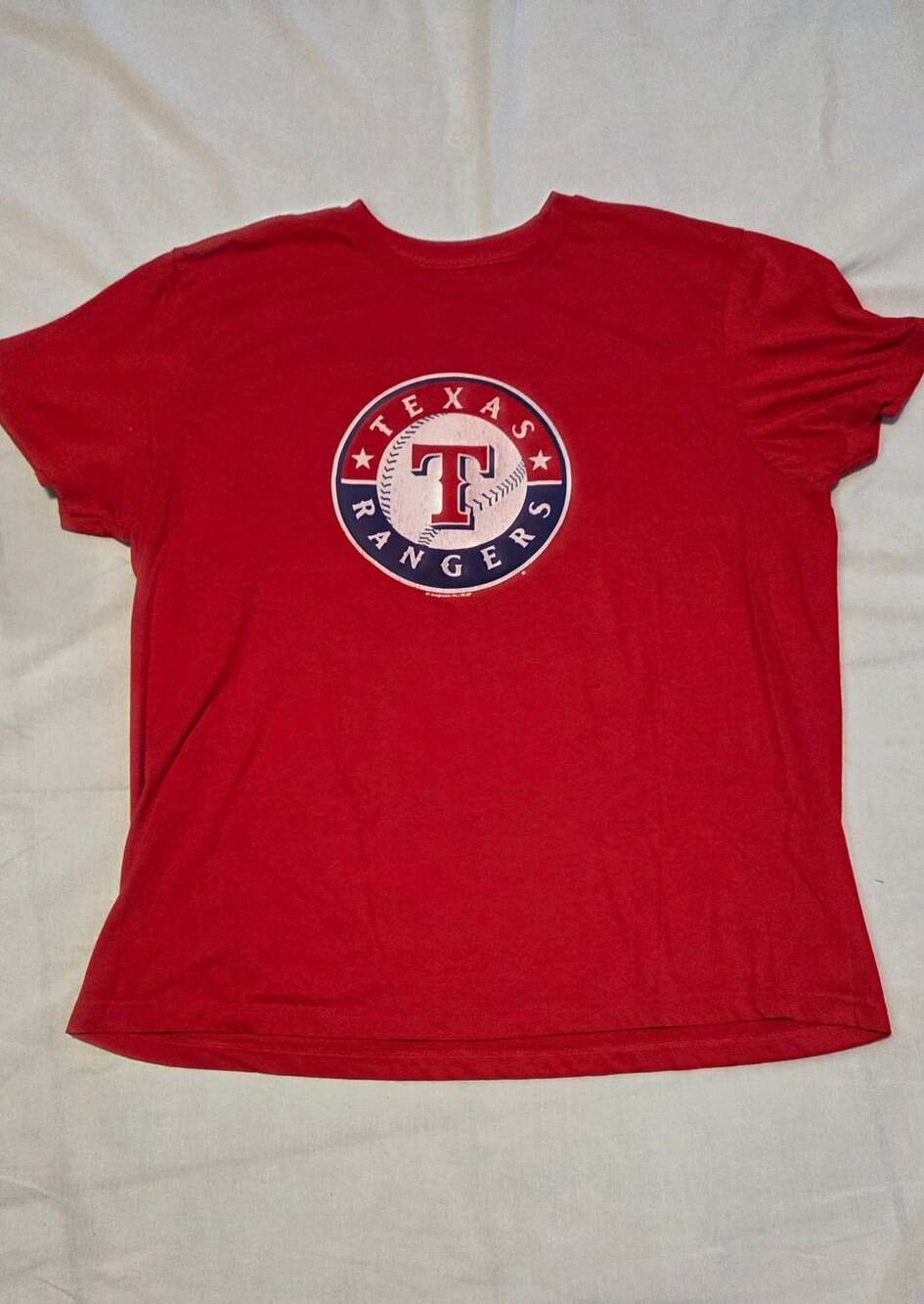 MLB Genuine Merchandise Texas Rangers T-Shirt Size XXL Red Graphic Logo